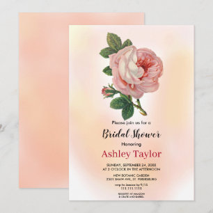 Rosa rosa staubige Rose Herbst Brautparty Einladung