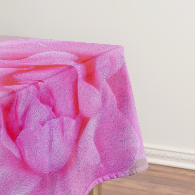 Rosa Rosa Tischdecke (Beispiel)