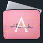 Rosa Rosa und Gold Art-Deco-Muster Monogramm Laptopschutzhülle<br><div class="desc">Blush Pink und Gold Art Deco Geometric Muster Monogram Laptop Case. Dieser Fall kann so angepasst werden,  dass er Ihren Anfangs- und Vornamen enthält. Wenn Sie passende Artikel wünschen,  wenden Sie sich bitte an den Designer.</div>