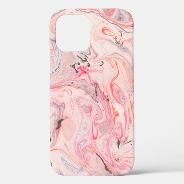 Rosa Rosa und Lila Marbling Case-Mate iPhone Ca Case-Mate iPhone Hülle (Rückseite)