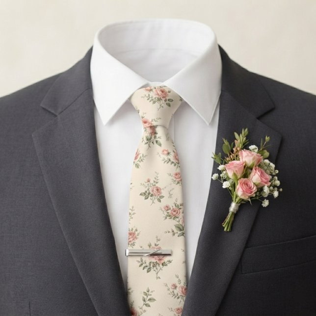 Rosa-rosa und Salbeigrüne Hochzeit Krawatte (Von Creator hochgeladen)