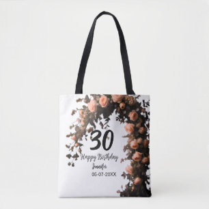 Rosa rosa Vintage Blume moderne 30. Geburtstag
