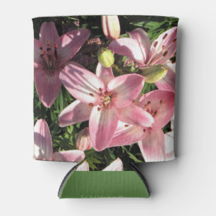 Rosa, rosa, weißes asiatisches Lilie Dosenkühler