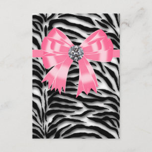 Rosa Rosa Zebra UAWG Template RSVP Karte