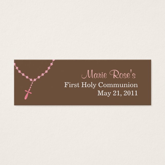 Rosa Rosary Small Tag (Vorderseite)