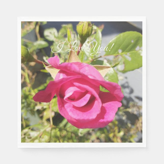 Rosa Rose #2 Serviette (Vorderseite)