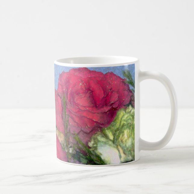 rosa Rose abstrakt Tasse (Rechts)