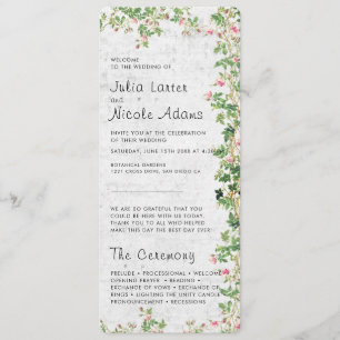 Rosa Rose Alte Wand Vintage Stilzeitschrift Hochze Programm