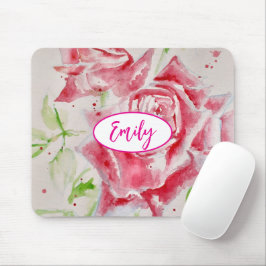 Rosa Rose Aquarell Blume Florenz Mousepad