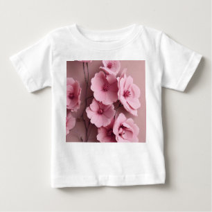 Rosa Rose Ästhetisches Blumenmuster Baby T-shirt