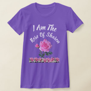 Rosa Rose auf Lavendel Hintergrund Frauen T - Shir T-Shirt