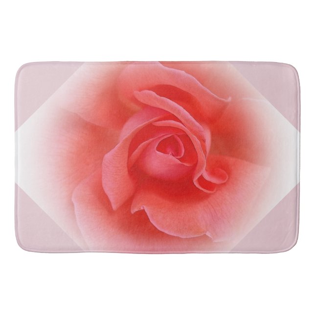 Rosa Rose Badematte (Vorderseite)