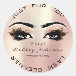 Rosa Rose Beauty Glitzer Peach Lash Makeuaner Runder Aufkleber