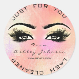 Rosa Rose Beauty Glitzer Peach Lash Makeuaner Runder Aufkleber