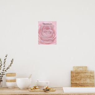 Rosa Rose Bloom Desiderata Gedicht Poster