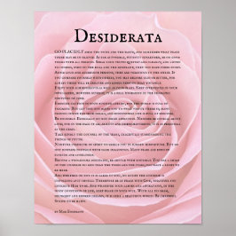 Rosa Rose Bloom Desiderata Gedicht Poster