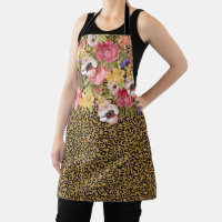 Rosa Rose Blume Gold Leopard Jaguar