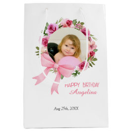 Rosa Rose Blumenkranz Foto Geburtstag Mittlere Geschenktüte