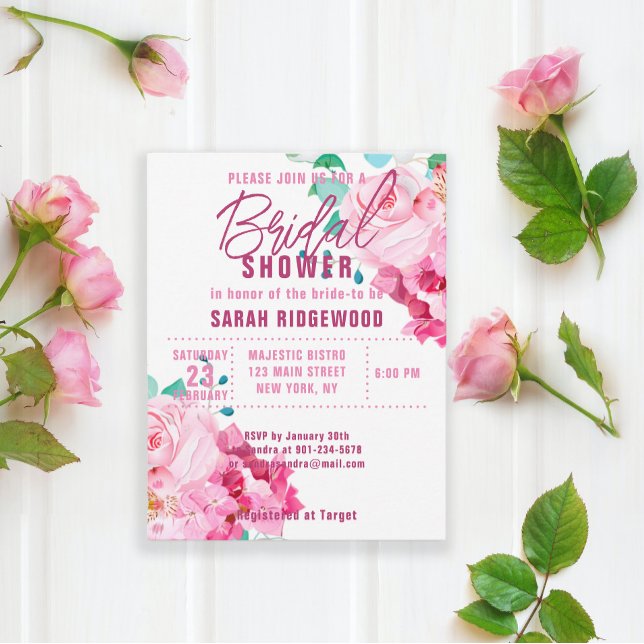 Rosa Rose Blumenladen Bohemisches Brautparty (Von Creator hochgeladen)