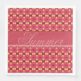 Rosa Rose Blumenmuster Serviette