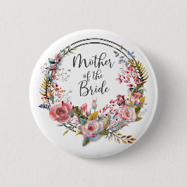 Rosa Rose Blumenreath Mutter des Bride Button