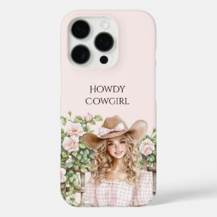 Rosa Rose Blumenzaun Cowgirl iPhone 16 Pro Hülle