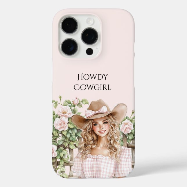 Rosa Rose Blumenzaun Cowgirl Case-Mate iPhone Hülle (Rückseite)
