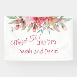 Rosa Rose Blush Hochzeitsgratulation Banner