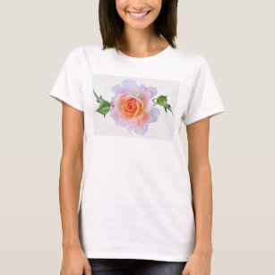 Rosa Rose, Blütenölmalerei T-Shirt