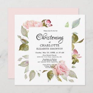 Rosa Rose Botanischer Platz Einladung