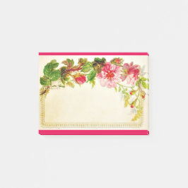 Rosa Rose Bough Vintag Style Post-it® Notes 4 x 3 Post-it Klebezettel