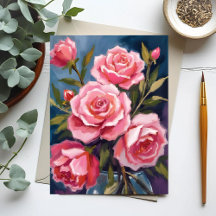Rosa Rose Bouquet gestrichen