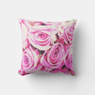 Rosa Rose Bouquet Throw Kissen