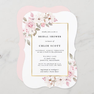 Rosa Rose Brautparty Einladung