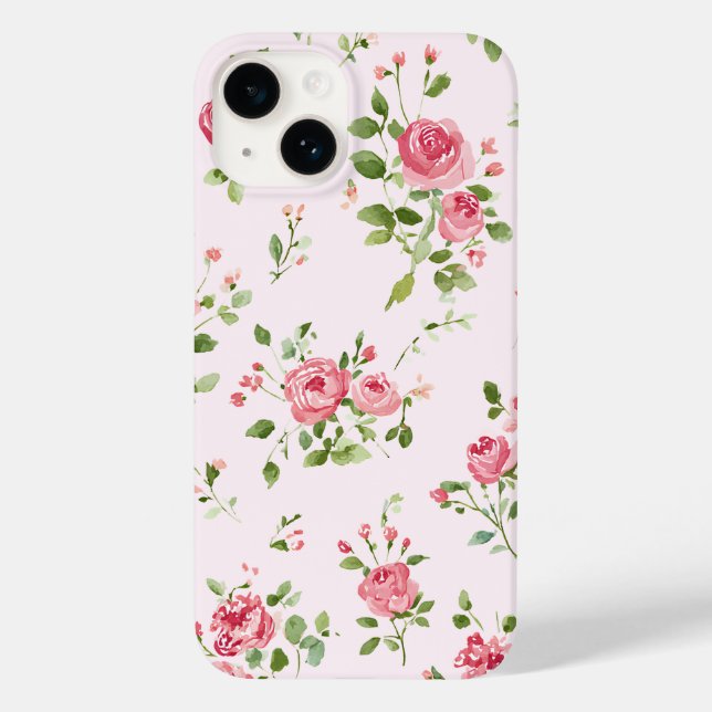 Rosa Rose Case-Mate iPhone Hülle (Rückseite)