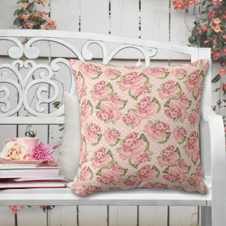 Rosa Rose Country Chic Dot Muster Kissen Kissen