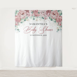 Rosa Rose Eukalyptus Goldbrasse Wandteppich