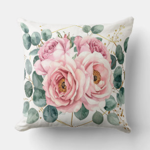 Rosa-Rose- & Eukalyptus-Kissen Kissen