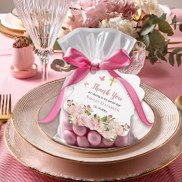 Rosa Rose Floral |Butterfats Gold Cross Vielen Dan Geschenkanhänger