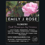 Rosa Rose, Florist, Werbung in Florenz Flyer<br><div class="desc">Rosa Rose,  Florist,  Floristrische Werbung Flyer von der Business Card Store.</div>
