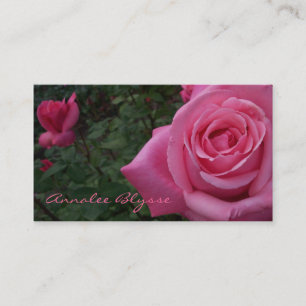 Rosa Rose Foto Business Card Visitenkarte