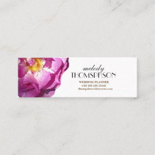 Rosa Rose Foto Floral Business Cards Mini Visitenkarte