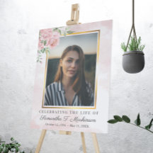 Rosa Rose Foto Wasserfarben Beerdigung