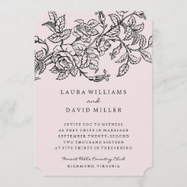 Rosa Rose Garden Hochzeit Einladung
