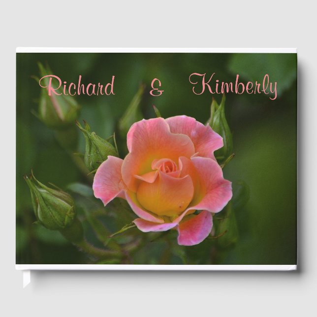 Rosa Rose Gästebuch (Vorderseite)