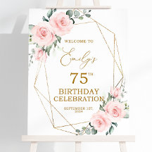 Rosa Rose Geburtstag Begrüßungszeichen Gold Rahmen