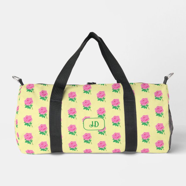 Rosa Rose Gelb Duffle Bag (Vorderseite)