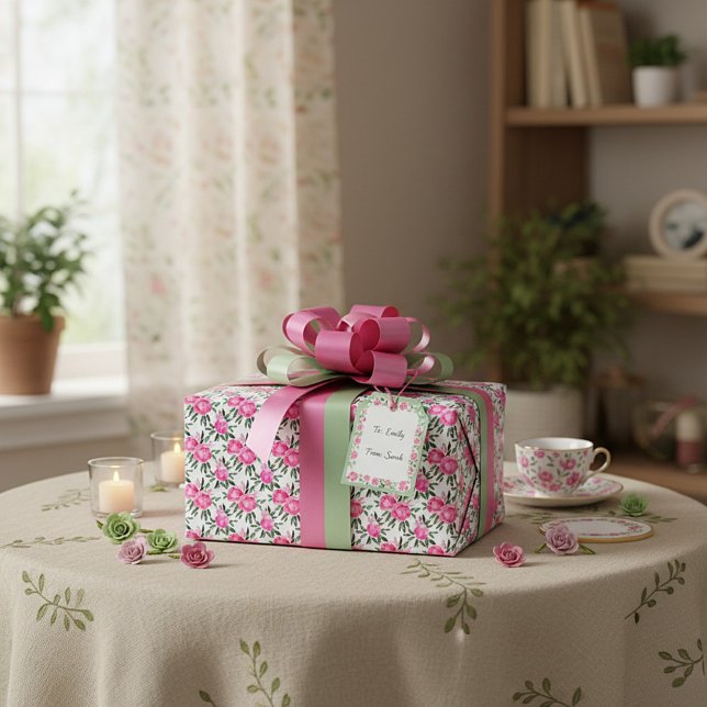 Rosa Rose Geschenkpapier (Von Creator hochgeladen)