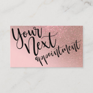 Rosa Rose Glitzer Rose Gradient Typografie Terminkarte