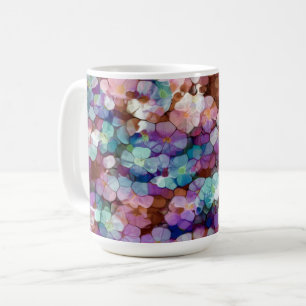 Rosa Rose Gold Aquamarin Mosaik Millefiori Blume Kaffeetasse
